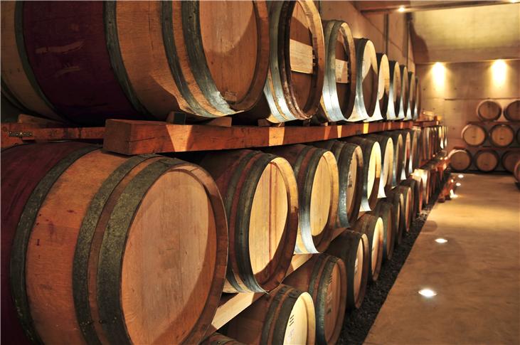 Barolo wines in aged in oak